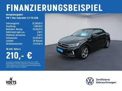 Gebraucht VW T-Roc Cabriolet R-line 150 PS (110 kW) 2025 Schwarz Cabrio