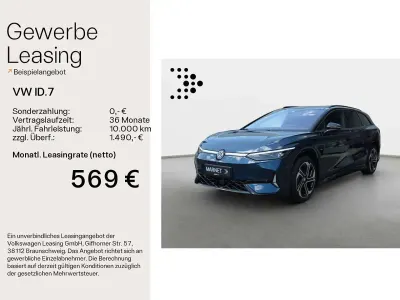 Neu VW ID.7 GTX 250 kW (340 PS) 2026 Aquamarinblau metallic schwarz Kombi