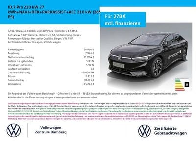 Second-hand VW ID.7 Pro 210 kW (286 CP) 2024 Negru Hatchback