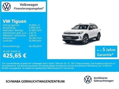 Oryxweiß perlmutteffekt Gebraucht 2025 VW Tiguan Goal SUV | 39.890 € (Fairer Preis)