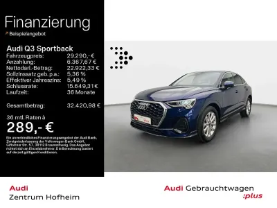 Gebraucht Audi Q3 150 PS (110 kW) 2023 Navarrablau metallic SUV