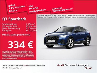Blau Gebraucht 2025 Audi Q3 Sportback S-Line SUV | 39.488 € (Superpreis)