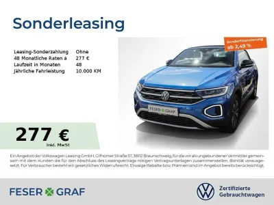 Gebraucht VW T-Roc Cabriolet Goal 116 PS (85 kW) 2025 Ravennablau metallic schwarz Cabrio