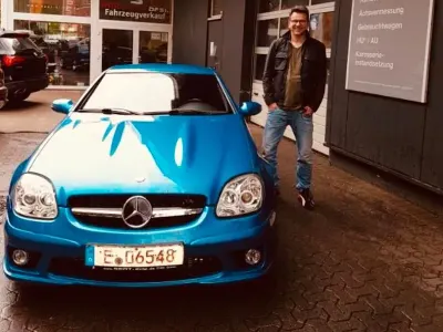 Gebraucht Mercedes SLK200 163 PS (119 kW) 2000 Blau Cabrio