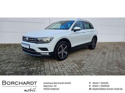 Pure white (weiss) Gebraucht 2017 VW Tiguan Highline SUV | 22.480 € (Etwas zu teuer)