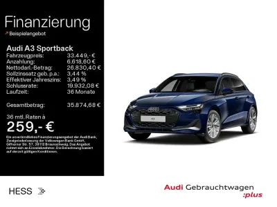Brugt Audi A3 Advanced 150 HK (110 kW) 2025 Blå Sedan