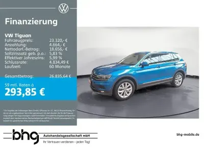 Brugt VW Tiguan Highline 200 HK (147 kW) 2018 Blå SUV