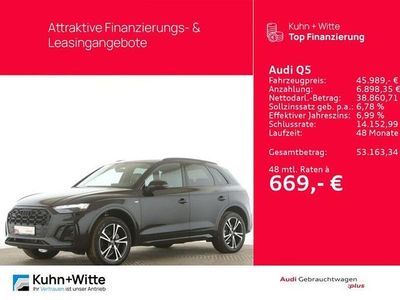 Gebraucht Audi Q5 S-Line 204 PS (150 kW) 2023 Mythosschwarz metallic SUV