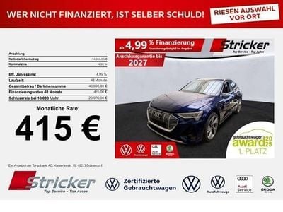 Brugt Audi e-tron S-Line 300 kW (408 HK) 2022 Blå SUV