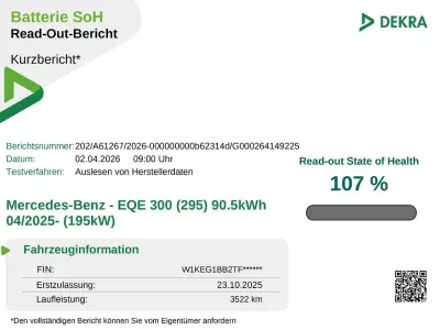 Brugt Mercedes EQE300 Advanced Plus 194 kW (265 HK) 2025 Blå Sedan
