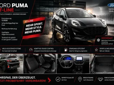 Gebraucht Ford Puma ST-Line 125 PS (91 kW) 2020 Schwarz SUV