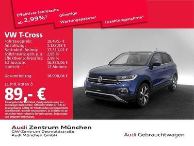 Gebraucht VW T-Cross Style 110 PS (80 kW) 2022 Blau SUV