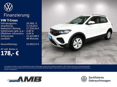 Gebraucht VW T-Cross Life 95 PS (69 kW) 2025 Pure white SUV