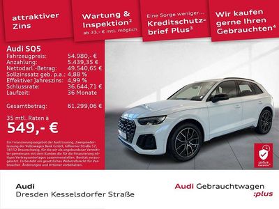 Gebraucht Audi SQ5 Ambiente 341 PS (250 kW) 2023 Gletscherweiß metallic SUV