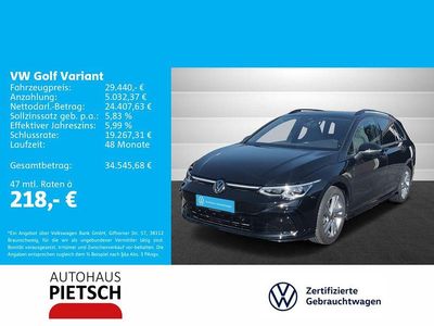 Gebraucht VW Golf VIII R-line 150 PS (110 kW) 2023 Deep black perleffekt (schwarz) Kombi