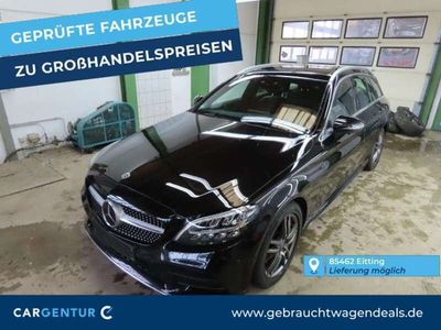 gebraucht Mercedes C220 d T AMG Line AHK StHz Pano SpoSi 360° HuD