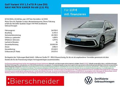 Gebraucht VW Golf VIII R-line 131 PS (96 kW) 2024 Silber Kombi