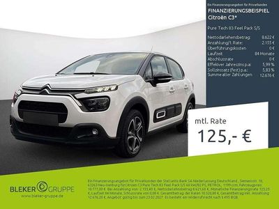 Gebraucht Citroën C3 Feel 82 PS (60 kW) 2022 Lack weiss banquise/deckende lackierung Limousine