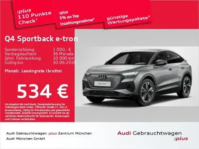 Gebraucht Audi Q4 Sportback e-tron Ambiente 210 kW (286 PS) 2025 Taifungrau metallic SUV