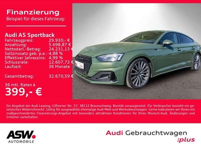 Begagnad Audi A5 Advanced Plus 204 HK (150 kW) 2023 Grön Sportkupé