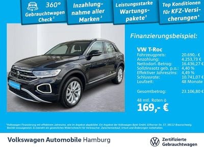 Brugt VW T-Roc Style 110 HK (80 kW) 2022 Sort SUV