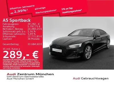 Gebraucht Audi A5 Sportback Advanced Plus 204 PS (150 kW) 2023 Brillantschwarz Kleinwagen