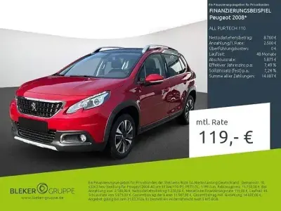 Gebraucht Peugeot 2008 Allure 110 PS (80 kW) 2019 Lackierung ultimaterot/metalliclackierung + klarlack farbig SUV