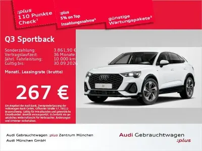 Gebraucht Audi Q3 Sportback Sport 150 PS (110 kW) 2025 Gletscherweiß metallic SUV