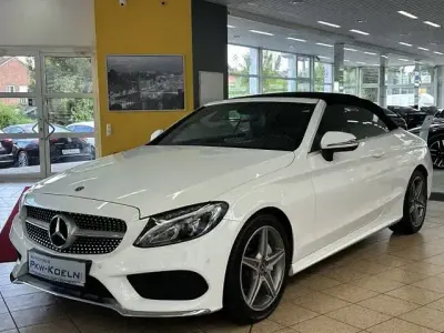 Brugt Mercedes C200 AMG line 184 HK (135 kW) 2017 Hvid Cabriolet