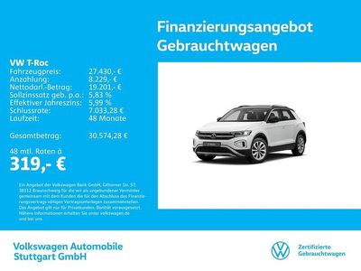 Gebraucht VW T-Roc Style 150 PS (110 kW) 2024 Pure white/schwarz SUV