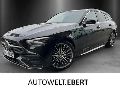 Obsidianschwarz Gebraucht 2024 Mercedes C220 AMG Kombi | 49.990 €