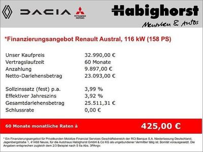 Neu Renault Austral Evolution 158 PS (116 kW) 2025 Metallic SUV
