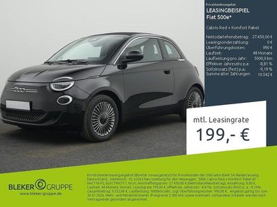Weiß Neu 2025 Fiat 500e Red Cabrio | 28.490 €