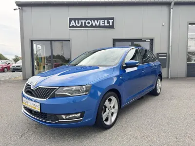 Gebraucht Skoda Rapid Clever 125 PS (91 kW) 2018 Blau Kleinwagen