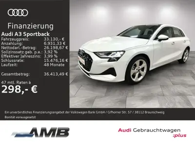 Usata Audi A3 Advanced Plus 116 CV (85 kW) 2025 Bianco Berlina