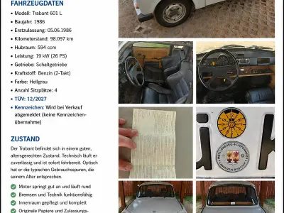 Gebraucht Trabant 601 26 PS (19 kW) 1986 Blau Limousine