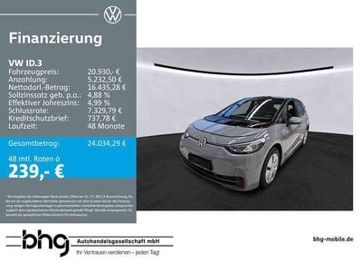 Mondsteingrau/schwarz Gebraucht 2022 VW ID.3 Pro Performance Kleinwagen | 20.930 € (Guter Preis)