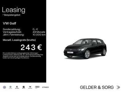 Gebraucht VW Golf VIII Life 131 PS (96 kW) 2023 Deep black perleffekt Limousine