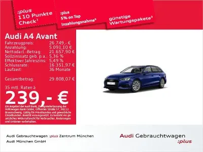 Gebraucht Audi A4 Advanced 163 PS (119 kW) 2022 Navarrablau metallic Kombi
