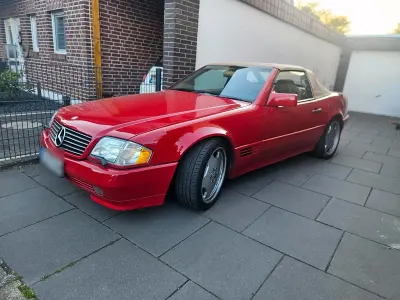 Używany Mercedes SL500 320 KM (235 kW) 1990 Czerwony Kabriolet
