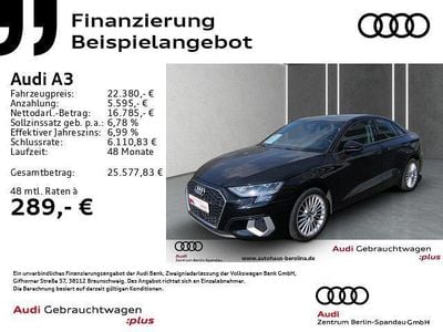 Gebraucht Audi A3 Advanced 150 PS (110 kW) 2020 Schwarz Limousine