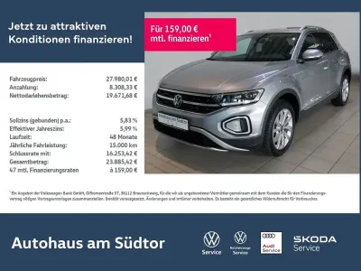 Gebraucht VW T-Roc Style 150 PS (110 kW) 2023 Silber SUV