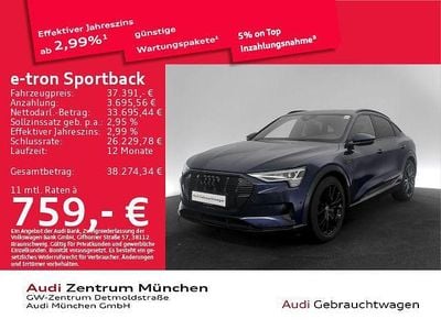 Gebraucht Audi e-tron Sportback Advanced Plus 300 kW (408 PS) 2022 Navarrablau metallic SUV