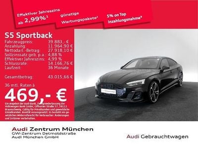 Mythosschwarz metallic Gebraucht 2022 Audi S5 Sportback Ambiente Kleinwagen | 39.883 € (Superpreis)
