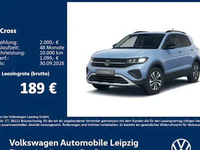 Neu VW T-Cross 95 PS (69 kW) 2026 Blau SUV