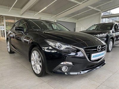 Onyxschwarz (metallic) Gebraucht 2015 Mazda 3 Sports-Line Limousine | 12.990 € (Etwas zu teuer)