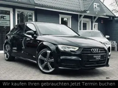 Używany Audi A3 S-Line 150 KM (110 kW) 2018 Czarny Sedan/Limuzyna