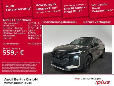 Mythosschwarz metallic Gebraucht 2025 Audi Q3 Sportback Ambiente SUV | 63.700 €