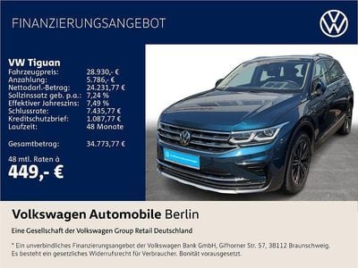 Second-hand VW Tiguan Elegance 150 CP (110 kW) 2023 Albastru SUV