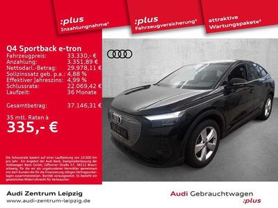 Mythosschwarz metallic Gebraucht 2023 Audi Q4 Sportback e-tron Ambiente SUV | 33.330 € (Guter Preis)